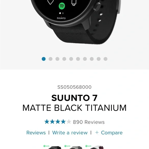 Brand new Suunto 7 Matte Black Titanium